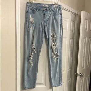 Wild Blue Distressed Light Blue Jeans
